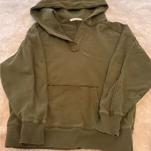 We The Free Olive Green Big Hoodie Pullover